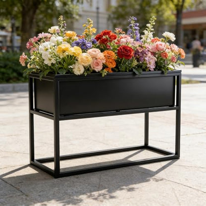 Raised Garden Bed Elevated Planter Box with Legs Black - size: 29.5"Lx11.8W"x16"H