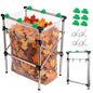 Foldable Leaf Bag Holder, 30-45 Gallon Stainless Steel Trash Bag Holder