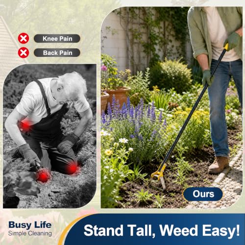 Yocada Hoe Garden Tool, Heavy Duty Weeding Hoes, Scuffle Stirrup Hoe