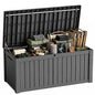 EasyUp 180 Gallon Deck Box, Waterproof& UV Resistant, Black - color: Black, size: 180 Gallon