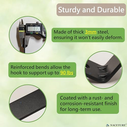 4 Pack Adjustable Window Box Brackets for Railing, Measure Before Ordering - color: Black 4 Pack