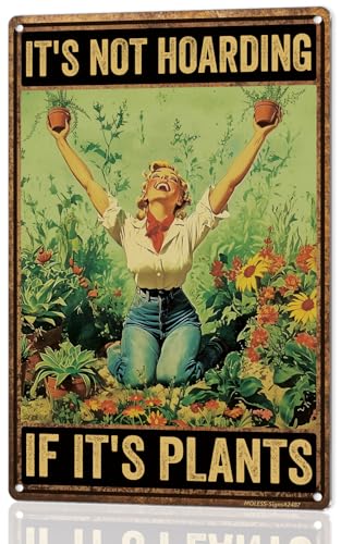 8x12″ Gardening Sign | Funny Garden Decor, Hoarding Plants, 2487 - style: Not Hoarding