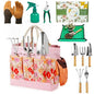 Garden Tool Set, 10 PCS Gardening Tools/Kit for Women,Gardener Gift - color: Pink