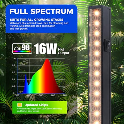 Barrina T5 Grow Lights for Growth, 3FT 16W Yellow, LED Grow Lamp, 8 Packs - color: Yellow, size: 3FT-Black Cover
