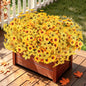 15PCS Artificial Fall Flowers for Outdoors, UV Resistant Fake Mums - color: Yellow Daisies & Yellow Violets
