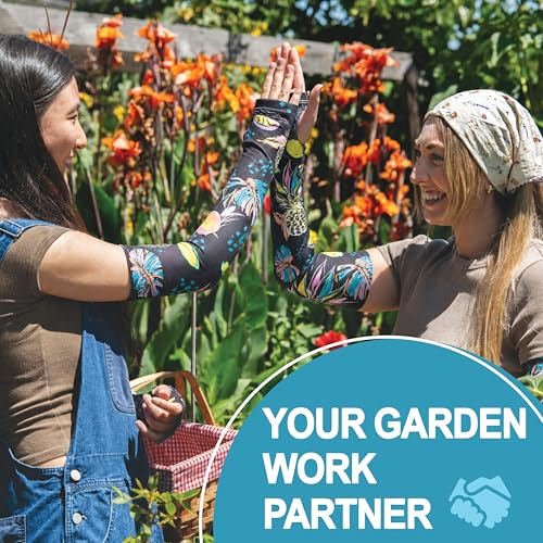 Evridwear Gardening Sleeves,UV Protection Cooling Arm Sleeve Women Men - color: Tropical Fruits, size: Large/Extra Large