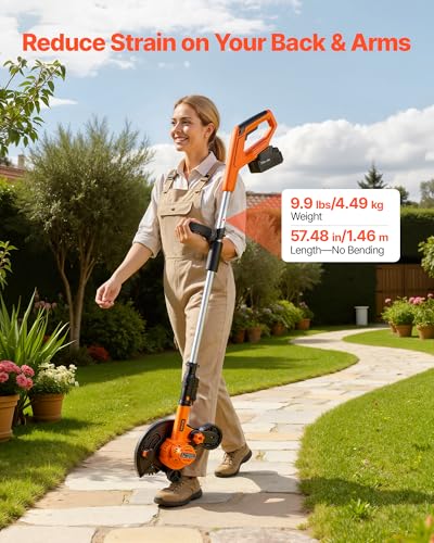 VEVOR Lawn Edger 8.8-in Blade, 20V Battery Powered Cordless Edger Lawn Tool - size: 8.8 inches