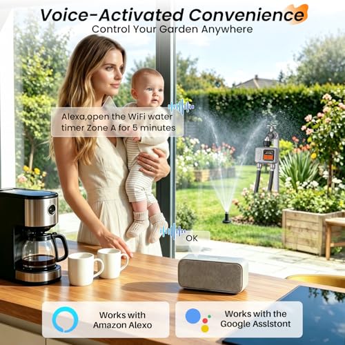 WiFi Sprinkler Timer 2 Zone, Smart Water Timer for Garden Hose - size: 2 Zone