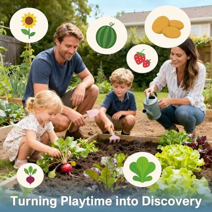 Dreamon Kids Gardening Set, 14Pcs Kids Gardening Tool with Bug Catching Kit - color: Pink