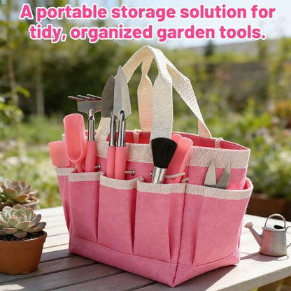 ANPHSIN 44pcs Small Gardening Tools Gifts for Women Beginners, Pink - color: Pink