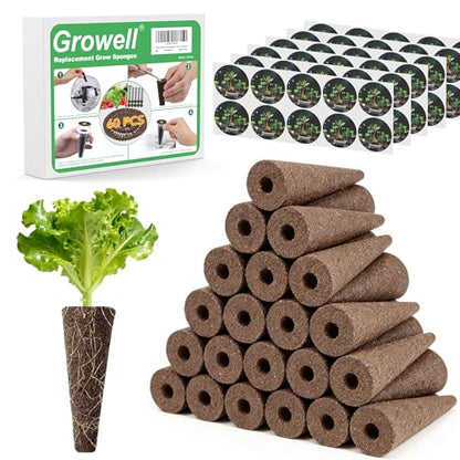 Growell 120Pcs Hydroponic Pods Kit, Seed Starter Refill for Indoor Garden - size: 120 Pcs