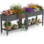 EFU 2PCS Raised Garden Beds Outdoor, with Wheels & Extra Storage Shelf