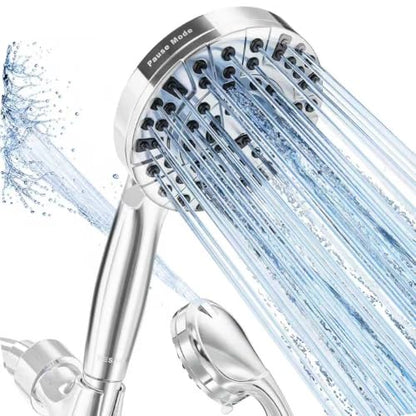 BESAQUO 9 Settings Air-Induction High Pressure Handheld shower head - color: Silver