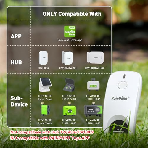 RainPoint 3-in-1 APP Remote Monitoring WiFi Soil Meter Indoor/Outdoor - size: Sensor + Hub