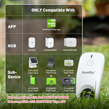 RainPoint 3-in-1 APP Remote Monitoring WiFi Soil Meter Indoor/Outdoor - size: Sensor + Hub