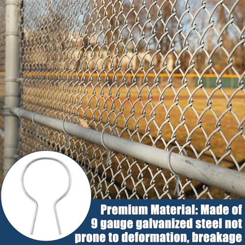 Hicarer 200 Pcs 2-3/8''OD Twist Fence Ties 9 Gauge Galvanized Steel, Silver - color: Silver, size: 2-3/8‘’ OD