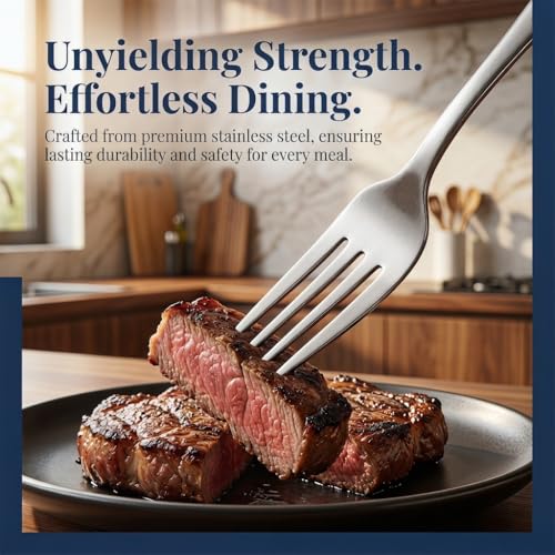 Dinner Forks Set of 6, Stainless Steel, Mirror Polished, 8.2 Inch