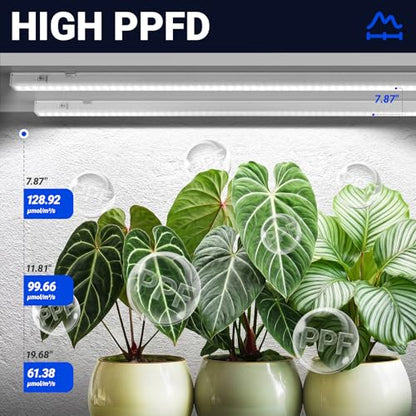 Barrina T5 Grow Lights, 4FT 160W (8 X 20W), 5000K, Full Spectrum, 8 Packs - color: White, size: 4ft-white Cover