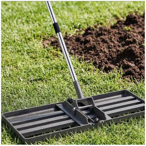 Lawn Leveling Rake 30x10, 6.2FT Heavy Duty Yard Leveler for Dirt & Soil