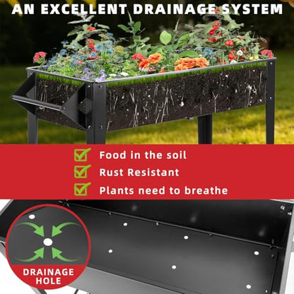 Kendane 32" Elevated Raised Garden Bed Outdoor