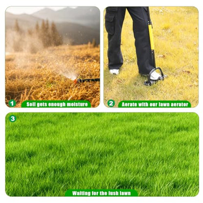 Manual Aerator Lawn Tool with 17 Spikes