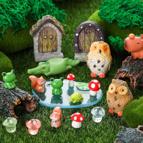 42 Pcs Mini Fairy Garden House Landscape Accessories Kit