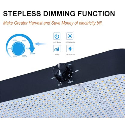 FECiDA Dimmable LED Grow Tent Light for 2x4 3x3 ft Coverage - size: 16.4x12.4-400