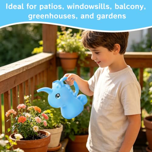 XXXFLOWER Small Watering Can for Indoor Plants 1/4 Gallon 1L Blue - size: Blue