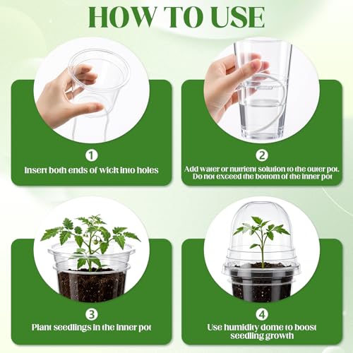 15 Pack 5" Self Watering Propagation Pots Clear, Plain Cup - size: 5"
