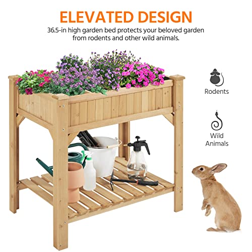 Yaheetech 36" Raised Planter Box 8-Pocket with Grow Grid,1Pcs