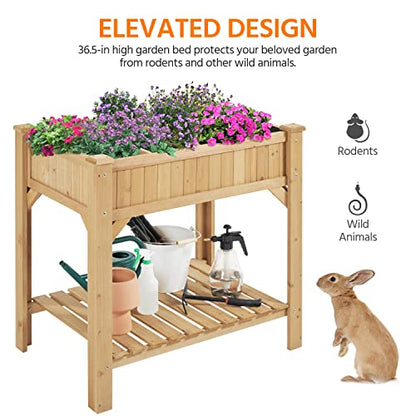 Yaheetech 36" Raised Planter Box 8-Pocket with Grow Grid,1Pcs