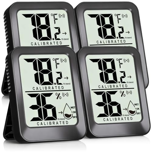 AyayaBoss 4 Pack Room Thermometer Indoor Hygrometer