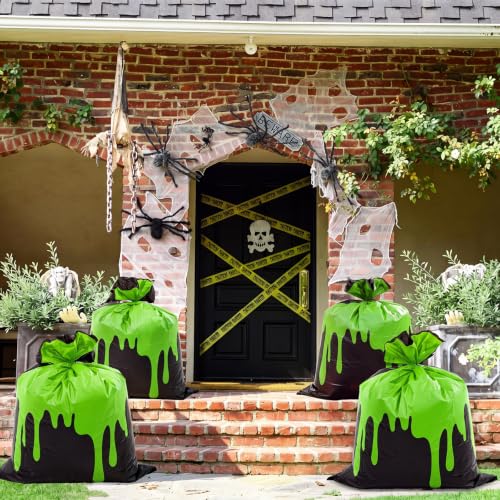 Qilery 4 Pcs Large Halloween Lawn Leaf Trash Bags Outdoor,Ghost - style: Ghost