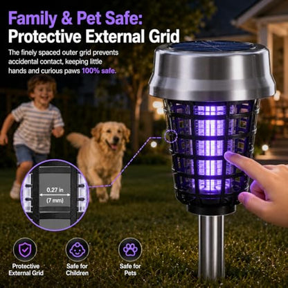4Pack Solar Bug Zapper Outdoor Waterproof Mosquito Zapper