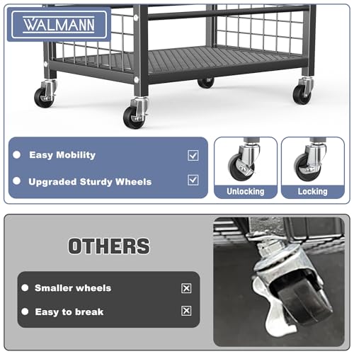 WALMANN Garden Tool Organizer with Wheels, Rakes/Shovels/Yard Tools Stand - style: Medium-stand