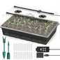 60-Cell Self-Watering Seed Starter Tray with Grow Light, Upgraded 1–24H Timer, Seed Trays with Humidity Dome, Indoor Gardening System, Starter Kit for Seeds, Plant Germination - size: 60 cell