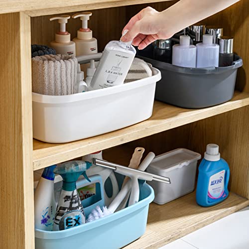 Large Cleaning Supplies Caddy Portable Shower Caddy Basket White - color: White, size: Large