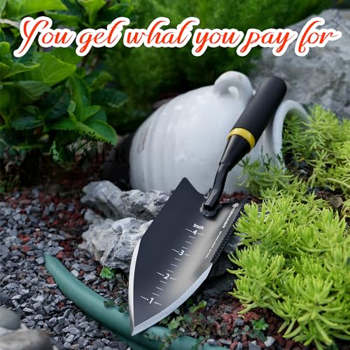 Kemaier Heavy Duty Gardening Hand Trowel - Stainless Steel Tool - style: Tooth Trowel - Sheath