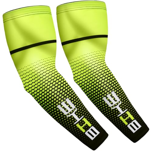 beister Arm Sleeves for Men & Women, UV Protection Cooling Cover and Cyling - color: Green, size: Medium