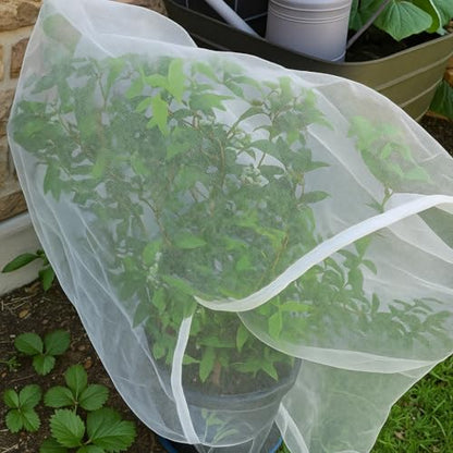 Fruit Tree Protection Bags 4x4.5 FT | Pack of 4 Garden & Insect Netting - size: 4.0 x 4.5 FT