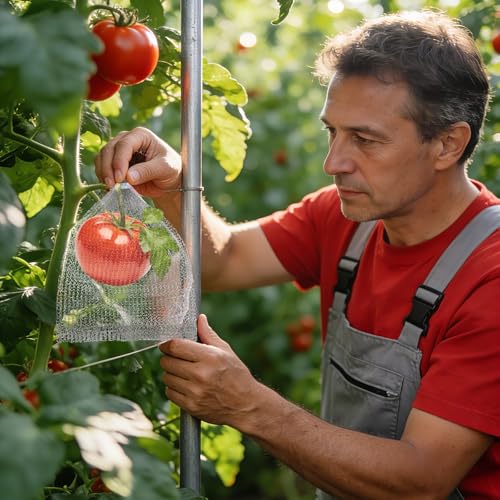 DECYOOL 30 Pack 8 x 12 Inches Fruit Protection Wire Mesh Bags