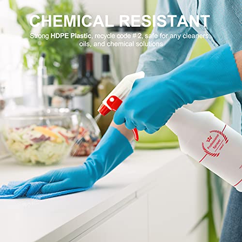 Uineko Empty Spray Bottles, Heavy Duty Sprayer, Mist & Stream, 4 Pack 16 Oz - size: 16 Oz, 4 Pack