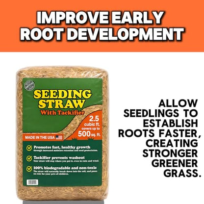 Seeding Straw with Tackifier, 2.5 cu ft (Covers up to 500 Square Feet)