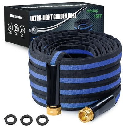 Ultra Lightweight 15FT Garden Water Hose - color: black-blue, size: 15 FT