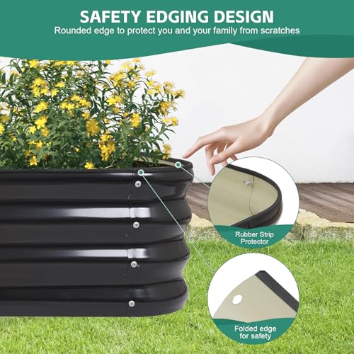 4 in 1 Galvanized Raised Garden Bed, 5x3x1ft, Grey - color: Gray, size: 5x3x1ft (1pack)