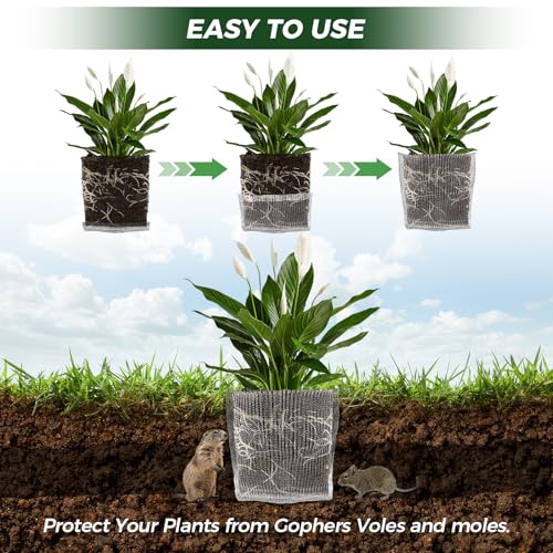 Gopher Baskets 5 Gallon 10 Pcs Root Guard Gopher Proof Wire Mesh Basket 18x16 in Stainless Steel Basket Fruit Protection Bag for Plants Root Barrier - size: 5 Gallon 10 PCS 18x16in