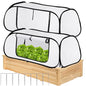 2 Pack Pop Up Plant Covers Freeze Protection for Raised Beds, 45"X22"X16"