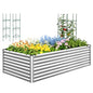 Quictent Galvanized Tall Raised Garden Bed 8x4x2 Ft - color: Silver, size: 8x4x2 ft