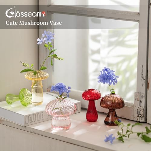 Glasseam Mushroom Plant Propagation Station: 10 Pcs Glass Mini Terrarium - color: Colorful, size: 10