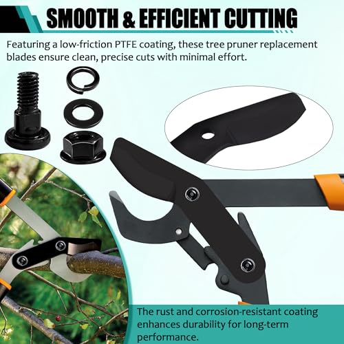 (2-Pack) Alloy Steel Lopper Replacement Blades with Screws